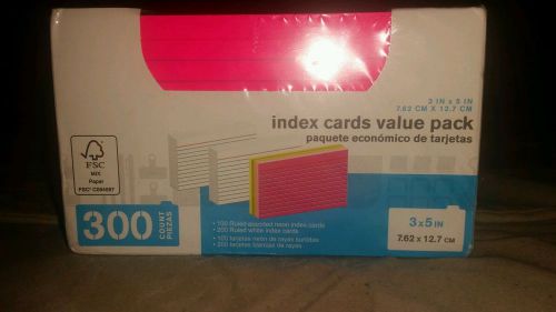 Index cards 3x5 assorted colors