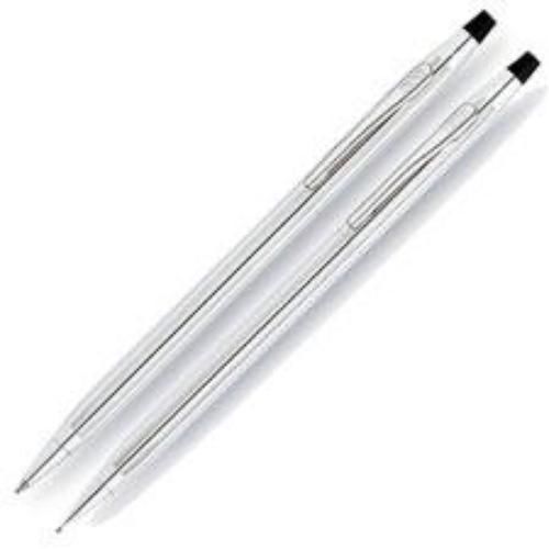 Cross pen &amp; pencil set ball point pen/0.7mm pencil century lustrous chrome for sale