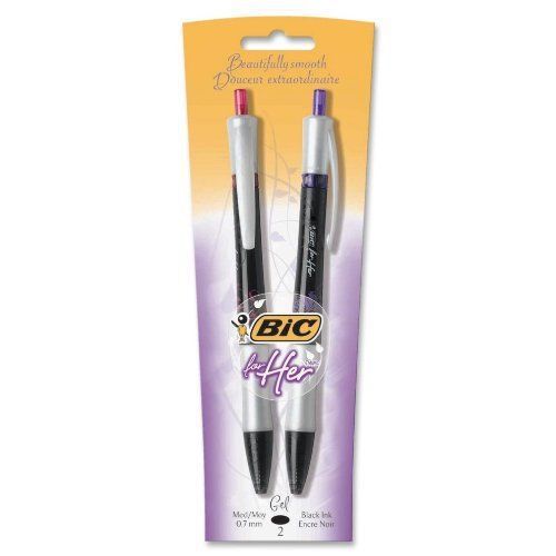 Bic For Her Gel Pen - Medium Pen Point Type - 0.7 Mm Pen Point Size (rfhrp21bk)