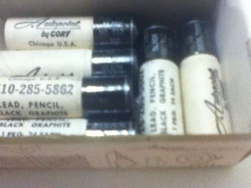 6 Sealed Packs Of BLACK Lead Pencil Refills In Small Tubes From The Late 50s