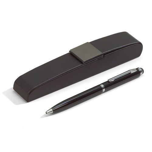 Noir Single Pen with Stylus Top and Case