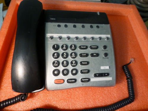 LOT OF 2 -  NEC DTH-8-1 (BK)  System Phone -  Fine shape w/  nice handset cord