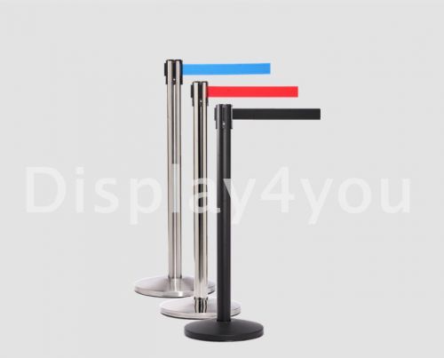 HIGH QUALITY STAINLESS RETRACTABLE CROWD QUEUE CONTROL BARRIER POSTS