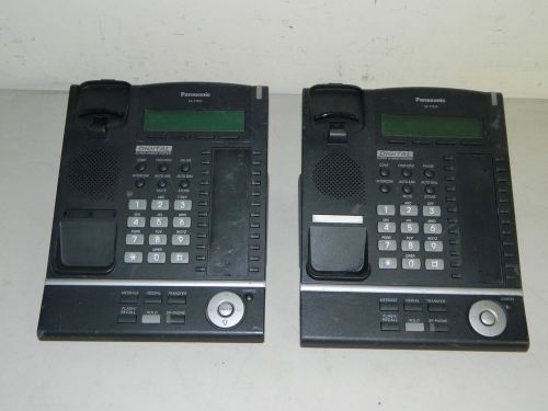 2x Panasonic KX-T7633 Digital Display Telephone Lot of 5 Phones KX-T7633-B T7633