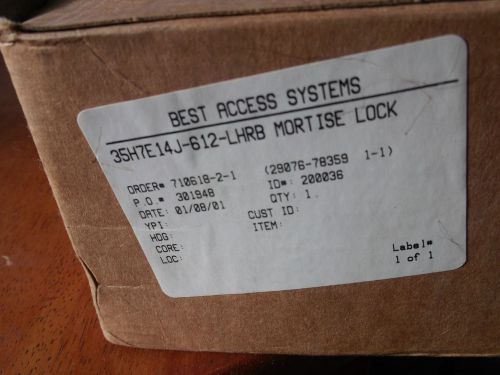 Best lock 35h7e14j x us10 (612) h.d. full mortise lock new in the box ! for sale
