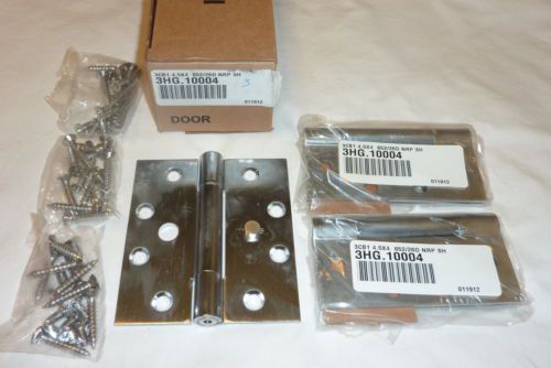 3 Ives 3CB1 4.5&#034; x 4&#034; 652 3 Knuckle Ball Bearing Mortise Hinges SATIN CHROME