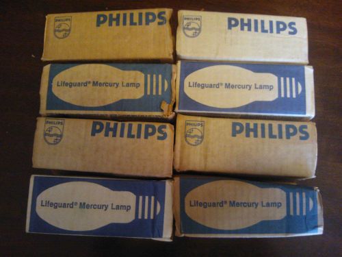 Lot of 8 Philips 75watt Coated Mercury Vapor Light Bulb H43AV-75/DX (275248)