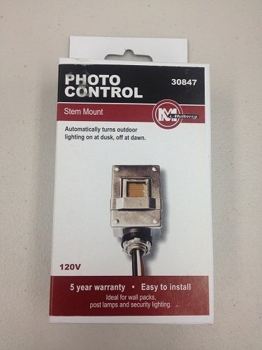 Mulberry photocontrol 30847 stem mount 120v 3000w photo cell 14469 for sale