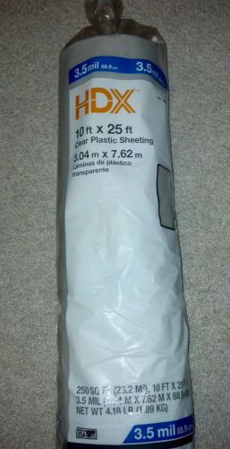HDX 10x25ft plastic sheeting. Tarp 3.5mil.