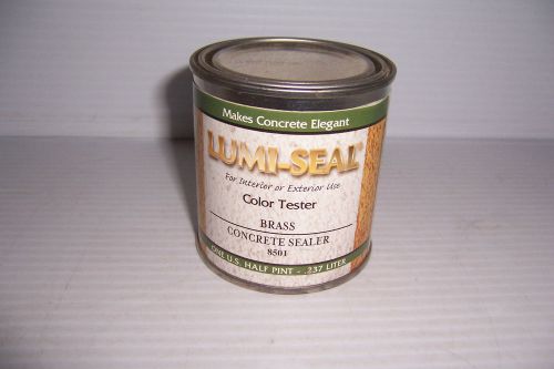 Lumi-seal concrete sealer paint 1/2 pint brass 8501 great 4 concrete crafts new for sale