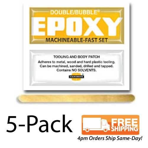 5-pack - hardman double bubble &#034;yellow label&#034; machineable epoxy #04002 for sale