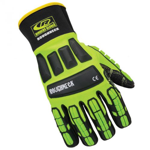 Ringers Gloves XXL(12) Hi Vis Green 297 Roughneck Kevloc Impact Protection rig