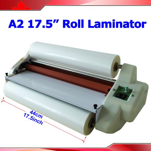 Large a2 17.5in roll laminator electric hot/cold double side + 4rolls long films for sale