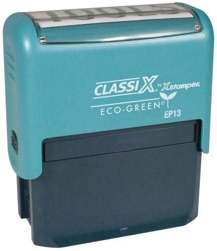 Xstamper Classix P13 ECO GREEN Self-Inking Plastic 4 line For Deposit Only Stamp
