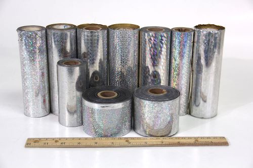 HOT STAMP FOIL | 10 Rolls of Holographic Silver as shown