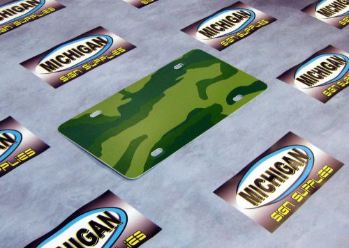 CAMO GREEN .050 Plastic License Plate Blank **Create Your Own Designs**
