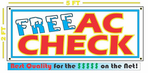FREE AC CHECK Banner Sign NEW for Auto Repair Car Shop Garage Air Conditioning