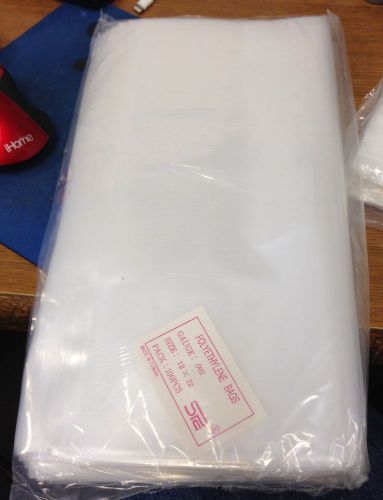 100 -  2 mil  .002  Clear Plastic Poly Bags  12&#034;x 12&#034;