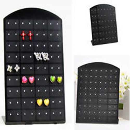 72 Holes Ear Studs Earrings Holder Display Show Case Plastic Tools Stand Black
