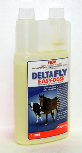DELTAFLY EASY-DOSE POUR-ON CATTLE LICE AND FLY 1-Litre (equiv Arrest Easy Dose)