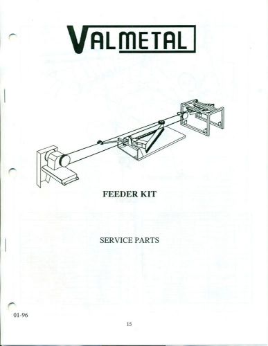 VALMETAL Feeder Kit  SERVICE PARTS  01/96  (AO-10)