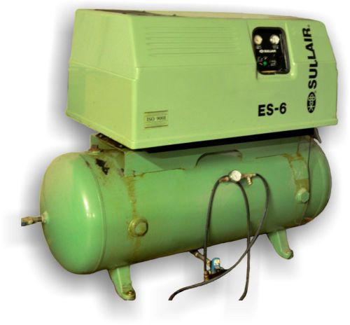 Sullair es-6 10ha sul electric air compressor 120 gallon tank for sale