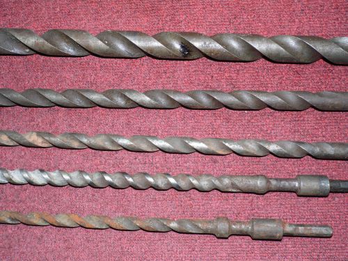 5 masonary drill bits for rotary hammer drill - used for sale