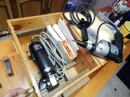 Craftsman industrial grade corded screwdriver &amp;4 1/2&#034;grinder w/custom wood chest for sale
