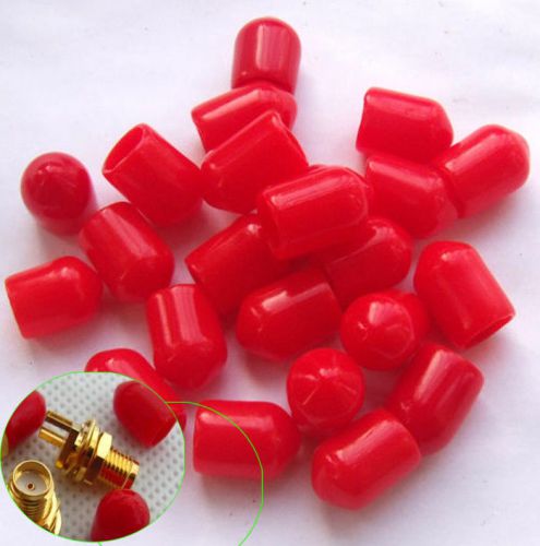 2000PCS Red 6mm Diameter Plastic covers Dust cap for RF SMA female connector