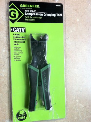 Greenlee 60807 Compression Crimping Tool - attaches F-connectors to coax cable