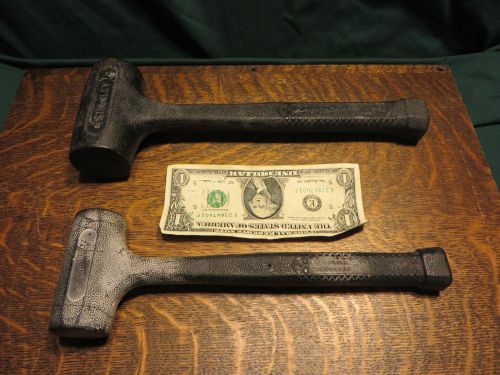 2 STANLEY Dead Blow Uni-cast Hammers # 57-531 - 1 1/2 lb. &amp; # 57- 530 - 14 oz.