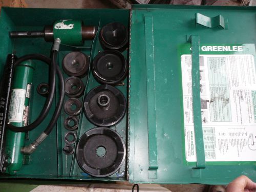 Greenlee 7310  1/2 ”–4” hydraulic knockout  set 767 pump 746 ram gr8 cond