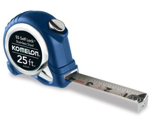 Komelon self locking stainless steel tape measure 25&#039; x 1&#034; 21307 for sale
