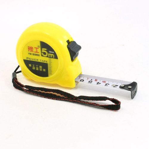 Belt clip single scale 5m flexible measuring tapeline tape ruler yellow for sale