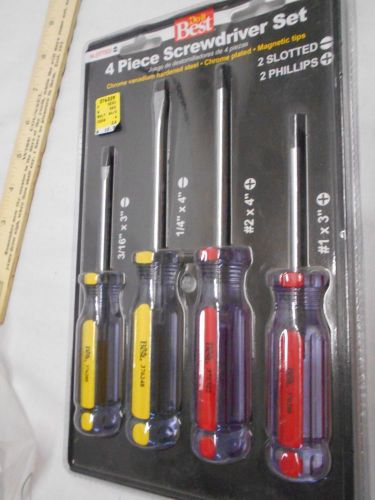 New screwdriver set in pkg. 4-piece &#039;do it best&#039; screwdriver set #376329 for sale