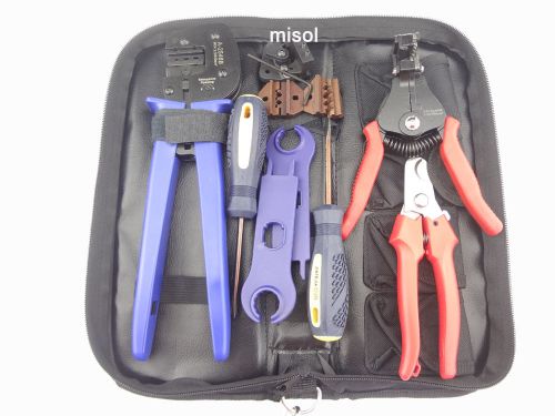 Kit of PV Crimper for MC3 MC4 Tyco Connector, PV cable cutter, crimp tool