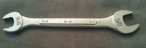 Vintage SK 0-1820, 5/8” x 9/16” Open end wrench USA TOOL