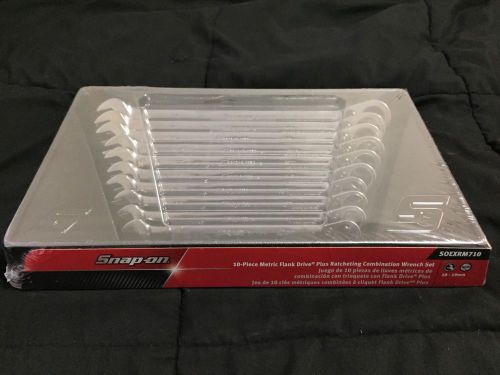 Snap On 10-piece Metric Flank Drive Plus Ratcheting Combo Wrench Set~BRAND NEW