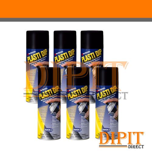 Performix plasti dip matte black 6 pack rubber coating spray 11oz aerosol cans for sale