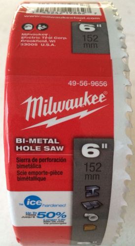 *new* milwaukee 6&#034; ice hardened bi-metal hole saw 49-56-9656 *new* free shipping for sale