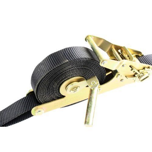 1&#034; X 15 Self Contained Ratchet Strap with Vinyl Coated Wire J-Hooks