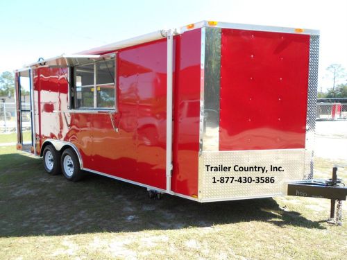 New 2015 8.5x20 8.5 x 20 enclosed concession food vending bbq serving trailer for sale