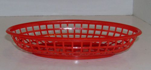 Plastic Red Restaurant Food Baskets Set of 8