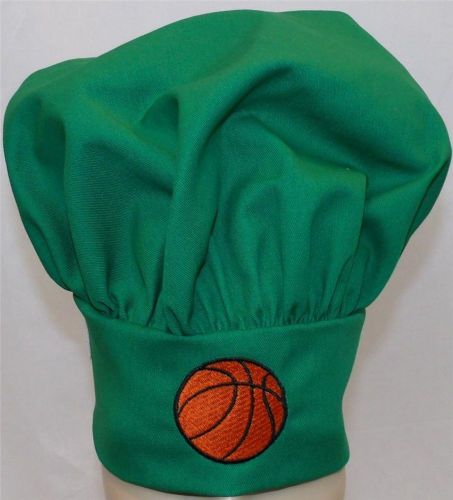 Green Chef Hat Basketball Child Size Sports Ball Embroidered Adjustable Velcro