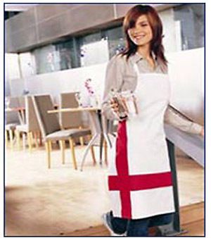 ENGLAND APRON WITH  CROSS OF ST GEORGE DESIGN - ENGLAND MERCHANDISE
