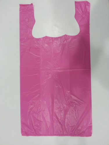 Pink T-Shirt Bag 500pcs. 11x6x21