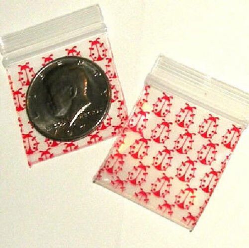 Red Ladybugs 200 Baggies 1.5 x 1.5&#034; small ziplock bags 1515 Apple® Brand