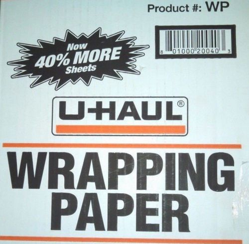 Open Box, U-Haul Newsprint Wrapping Packing Paper, 7.5lb Box approx 150 Sheets