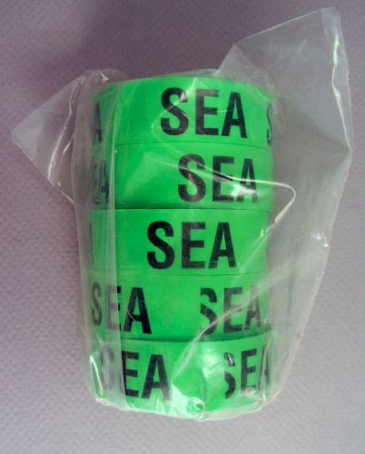 Movers &#034;sea&#034; tape identification sleeve of 5 rolls one color moving move label for sale