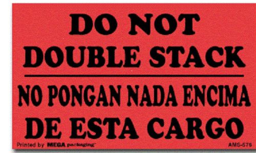 3&#034;x 5&#034; label- do not double stack / no pongan nada encima - bilingual  500/rl for sale